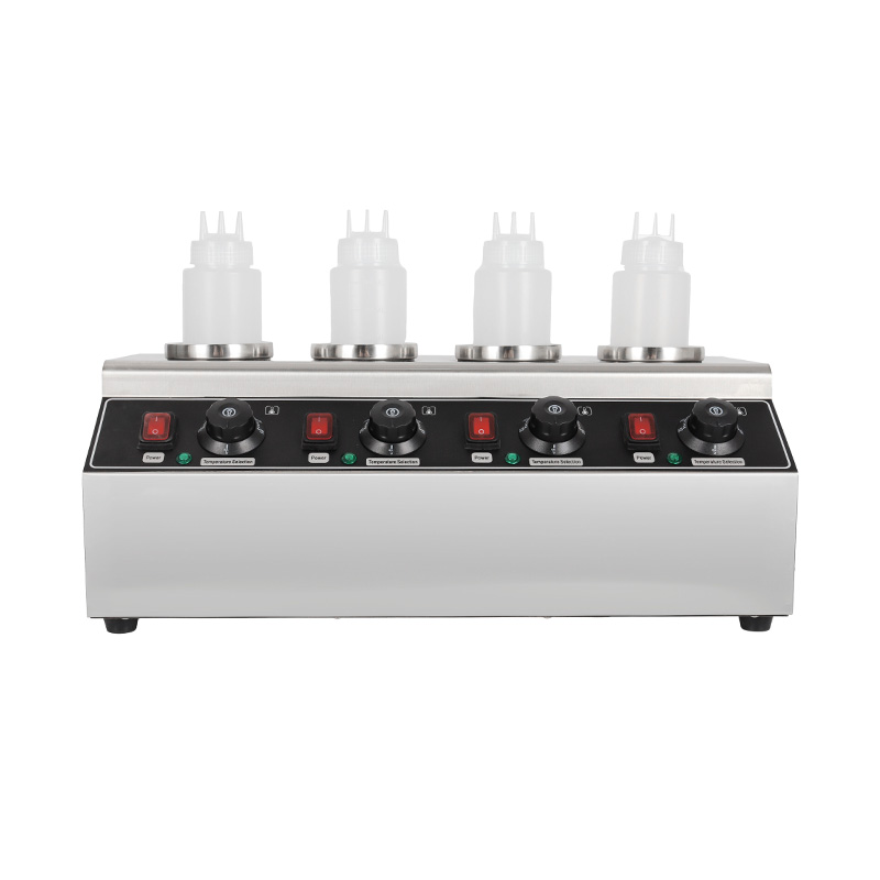 Dispensador eléctrico del calentador de botellas de salsa de queso de cocina comercial de acero inoxidable