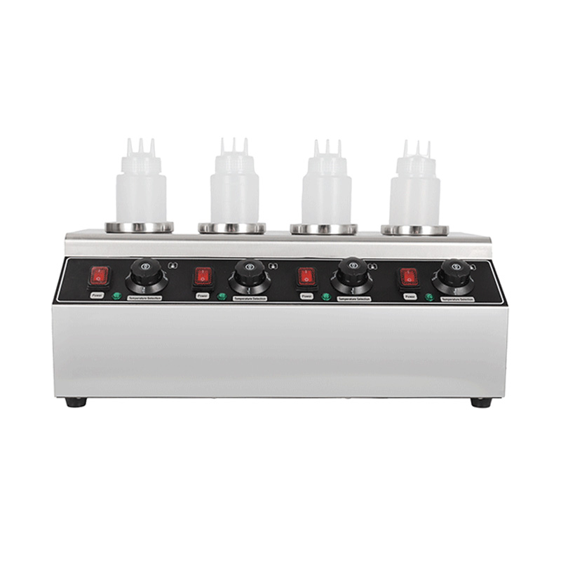 Dispensador eléctrico del calentador de botellas de salsa de queso de cocina comercial de acero inoxidable