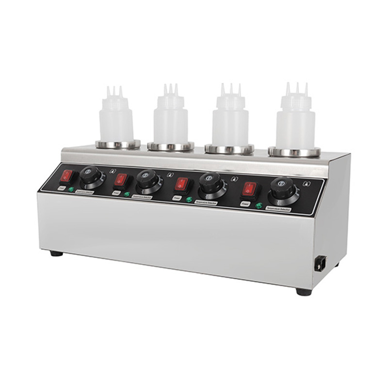 Dispensador eléctrico del calentador de botellas de salsa de queso de cocina comercial de acero inoxidable